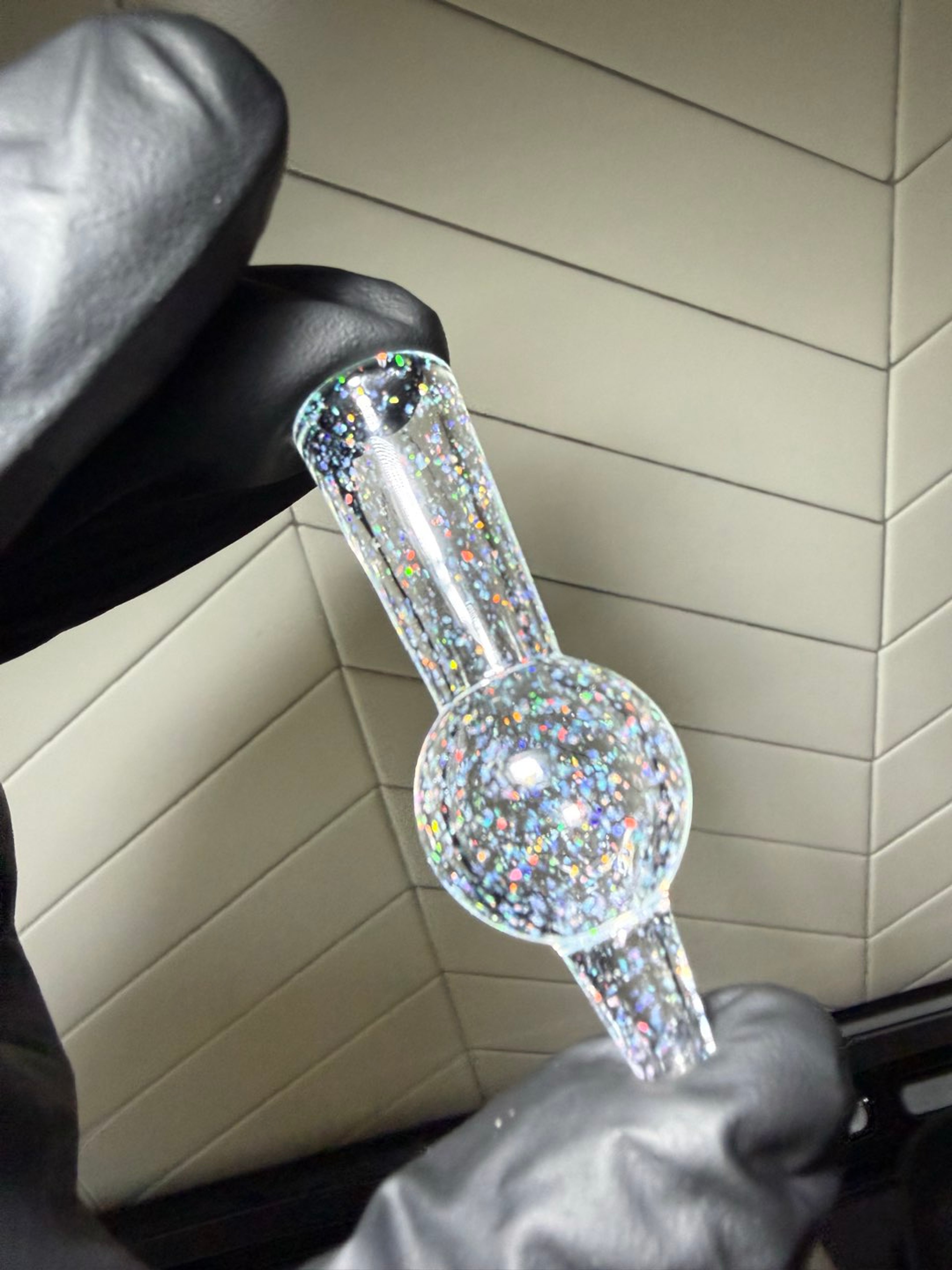Preview pic of Power Pat 25mm bubble cap clear crushed opal