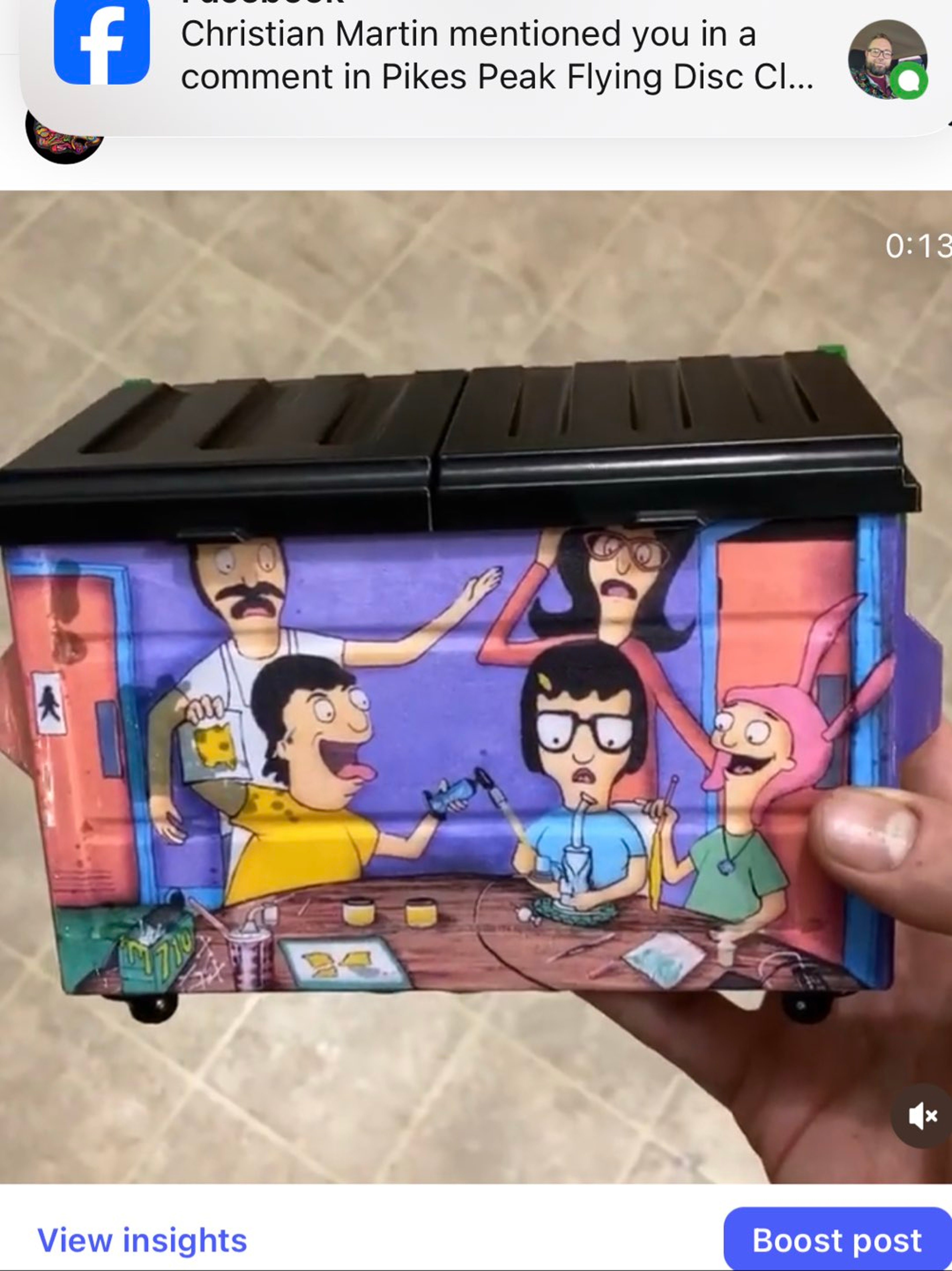 Preview pic of Bobs burgers dumpster