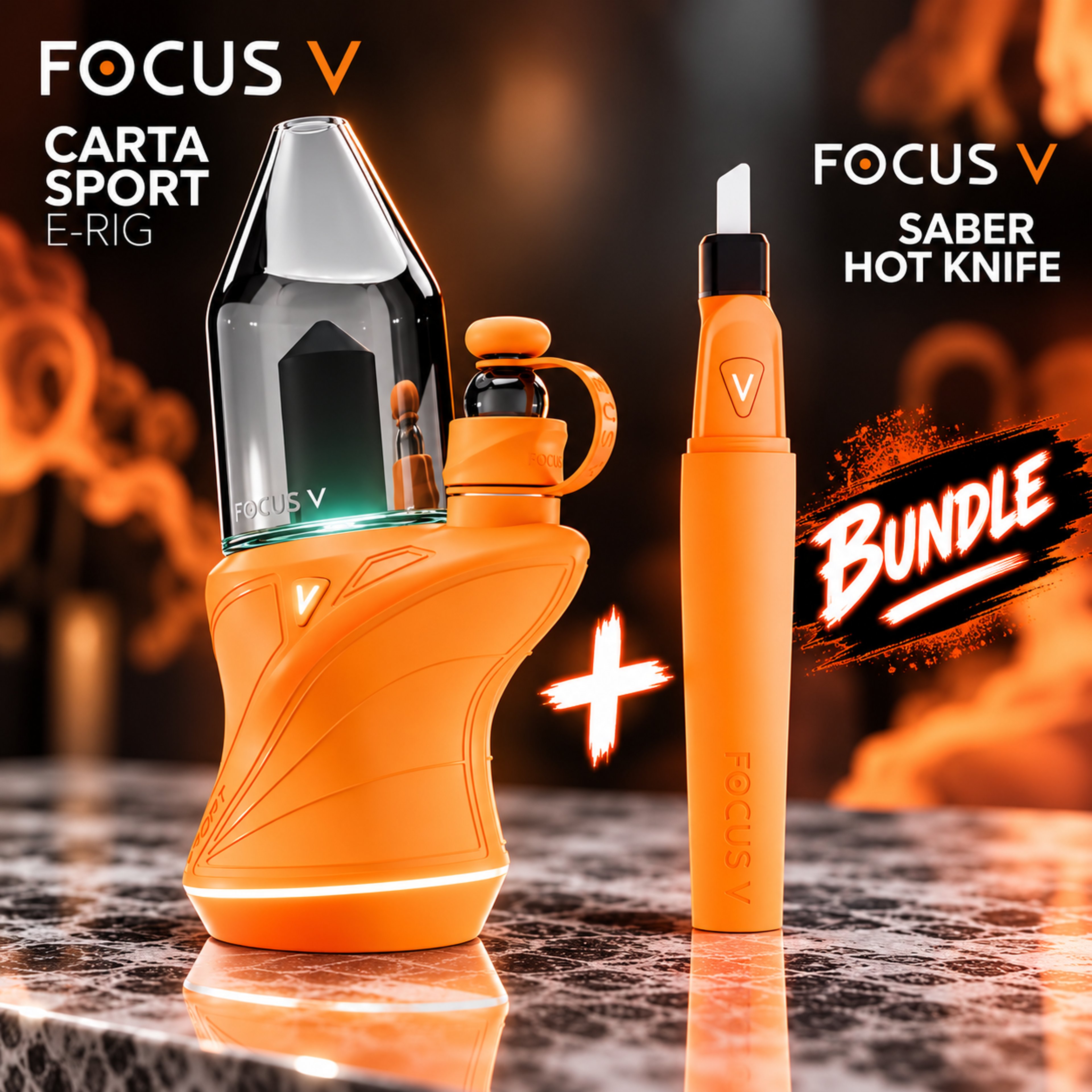Preview pic of Focus V Carta Sport E-Rig + Saber Hot Knife Bundle – Tangerine