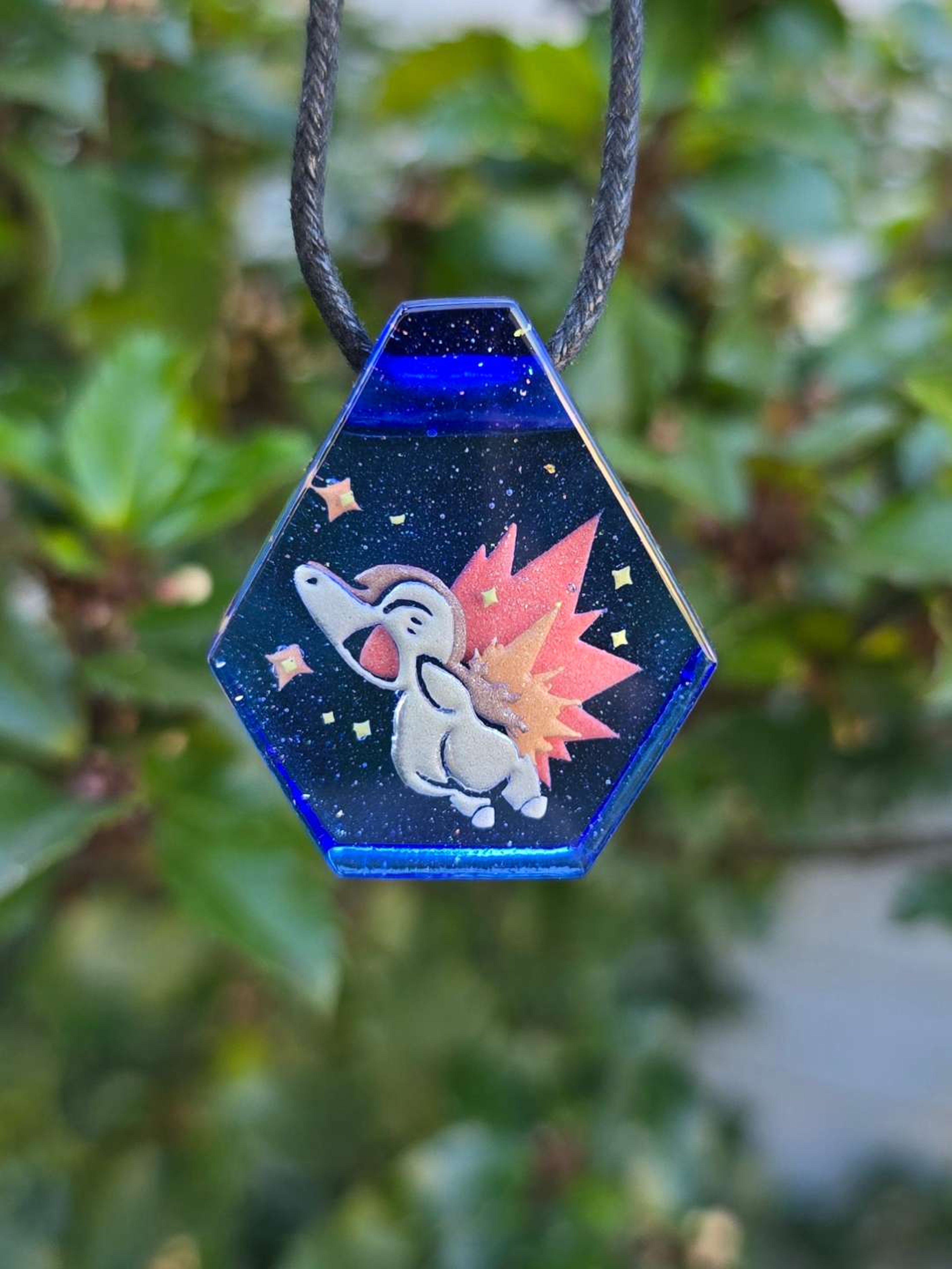 Preview pic of Shiny Cyndaquil Layered Glow Pendant