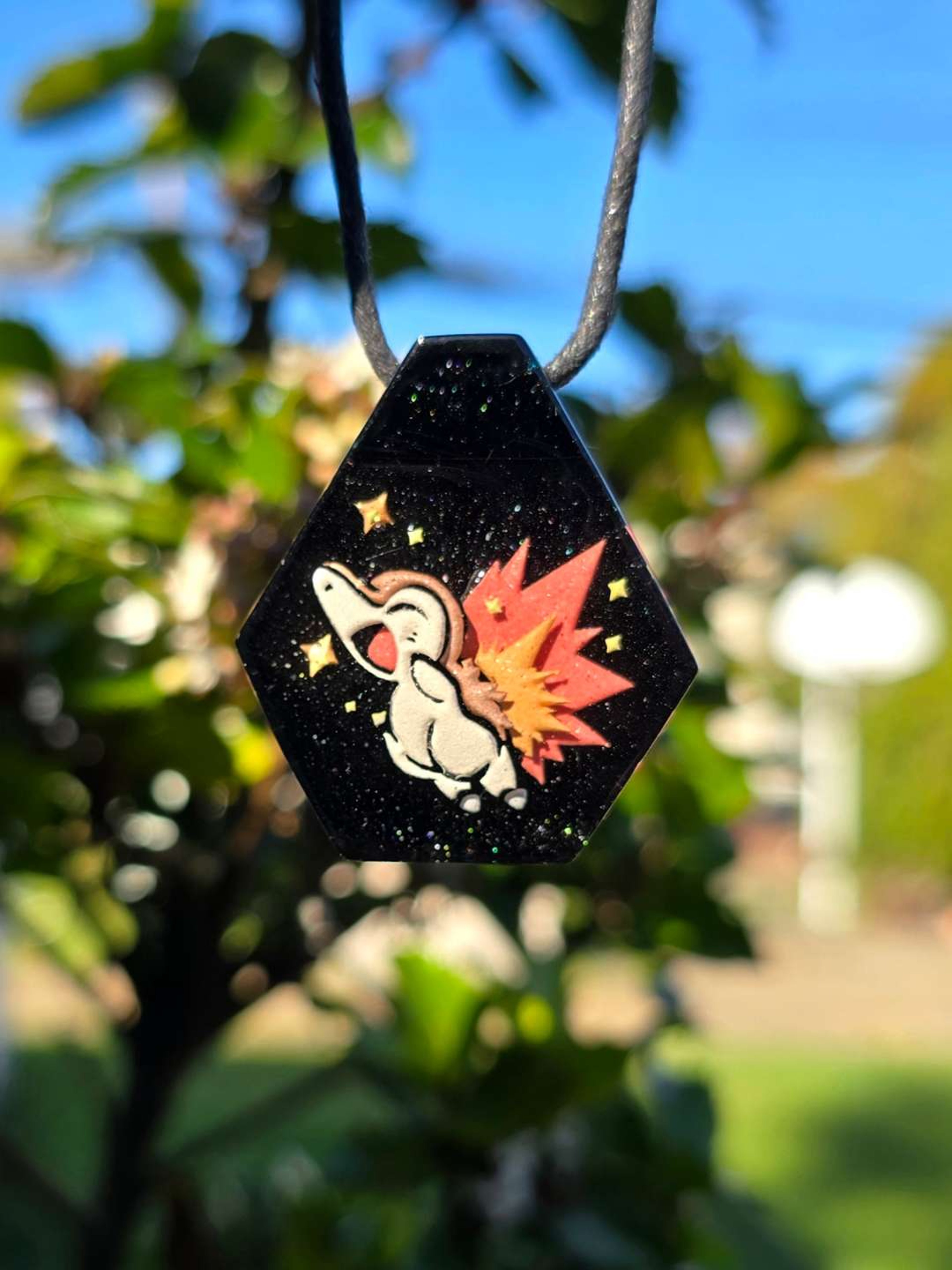 Preview pic of Shiny Cyndaquil Layered Glow Pendant