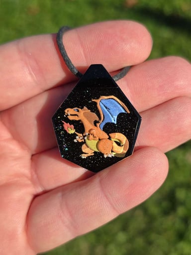 Preview pic of Charizard Layered Glow Pendant