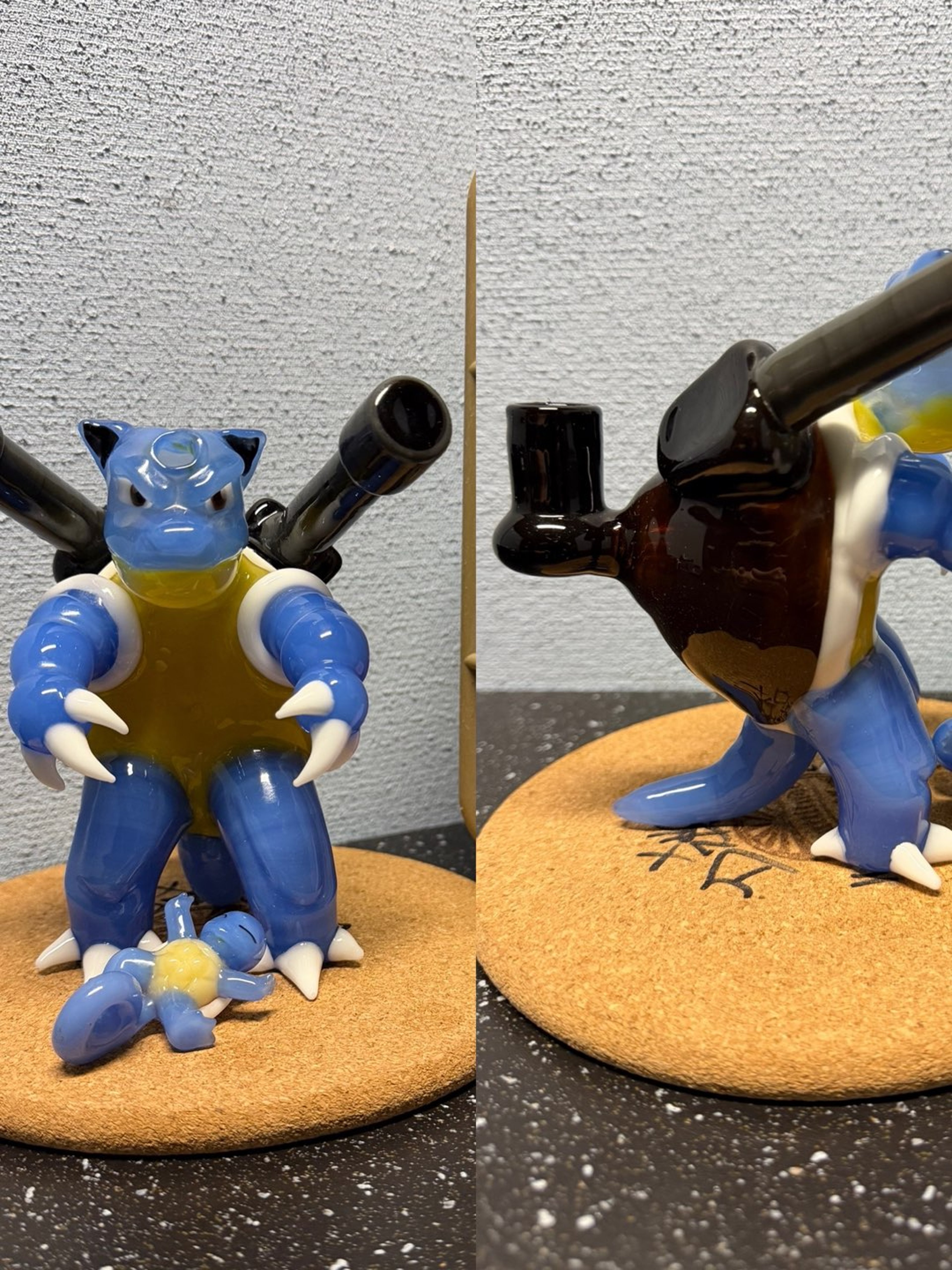 SAIYAN Glass Blastoise & Squirtle Pendant image 0