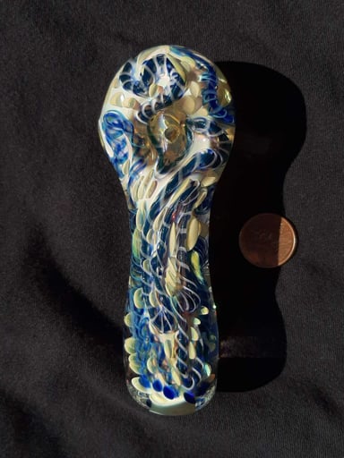 Preview pic of Inside out, color changing, borosilicate glass pipe. FREE SHIPPING