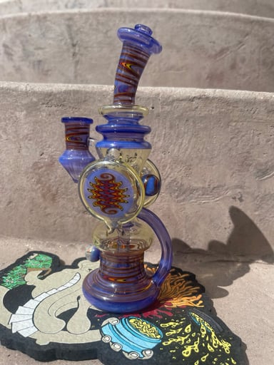 Preview pic of Smiley Glass Art Disc Recycler