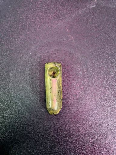 Preview pic of Speckled Yellow Green Ceramic Pipe