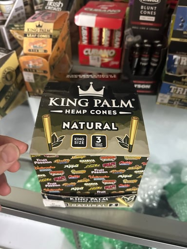 Preview pic of King palm hemp cones. Full box. Natural