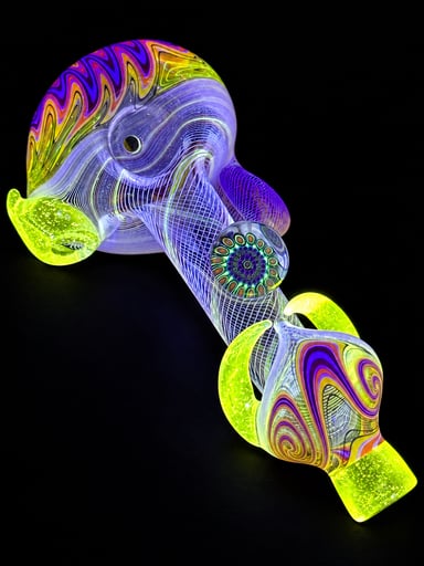 Preview pic of Future Glass Art (Ben Birney) Heady AF UV Spoon with Red Millie