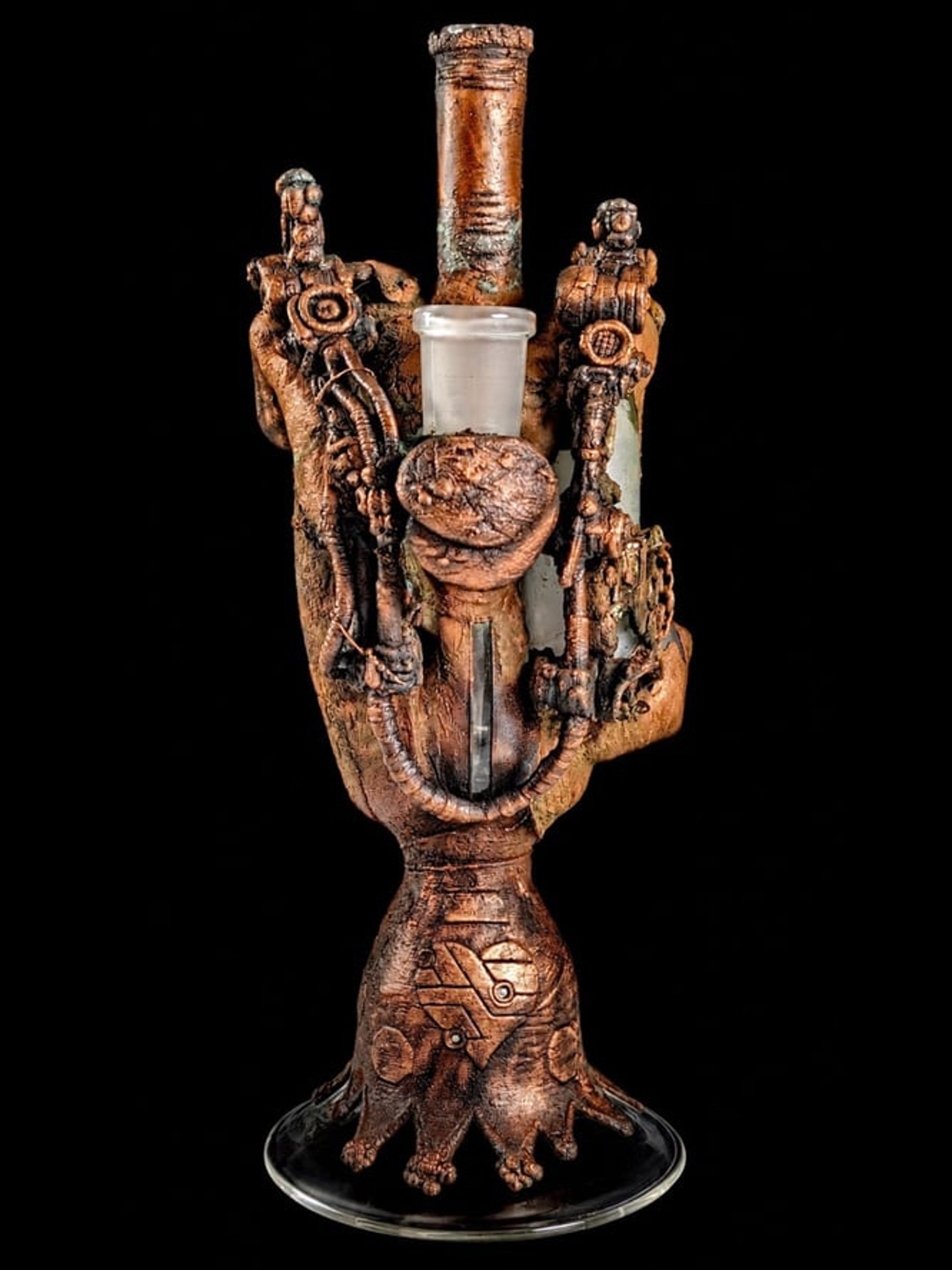 Eka Glass x Lord Kramdar Electroformed Middle Finger Hand Rig image 0
