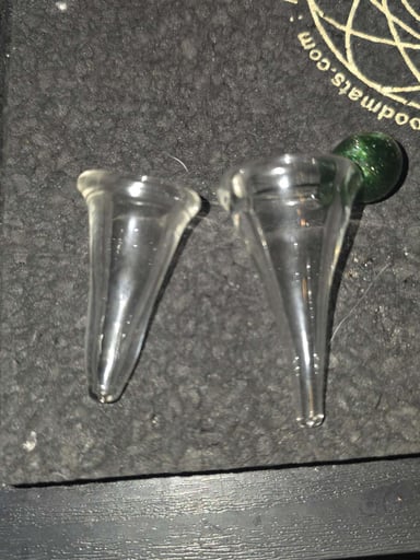 Preview pic of Dab drip funnel cap bundle! Comes with both!