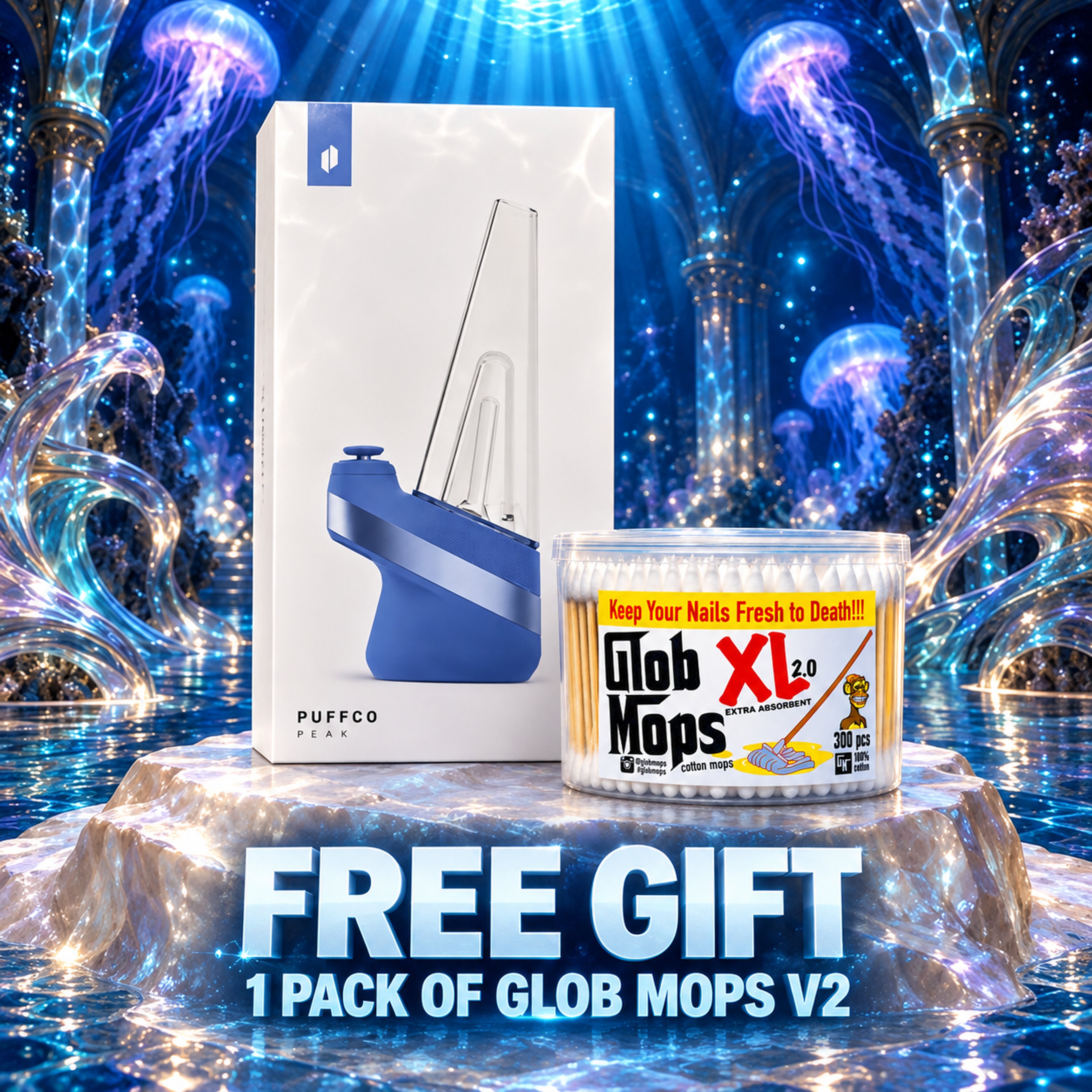 🆕 Puffco Peak – Limited Edition Sapphire | Brand New + Receipt + FREE Glob Mops image 0