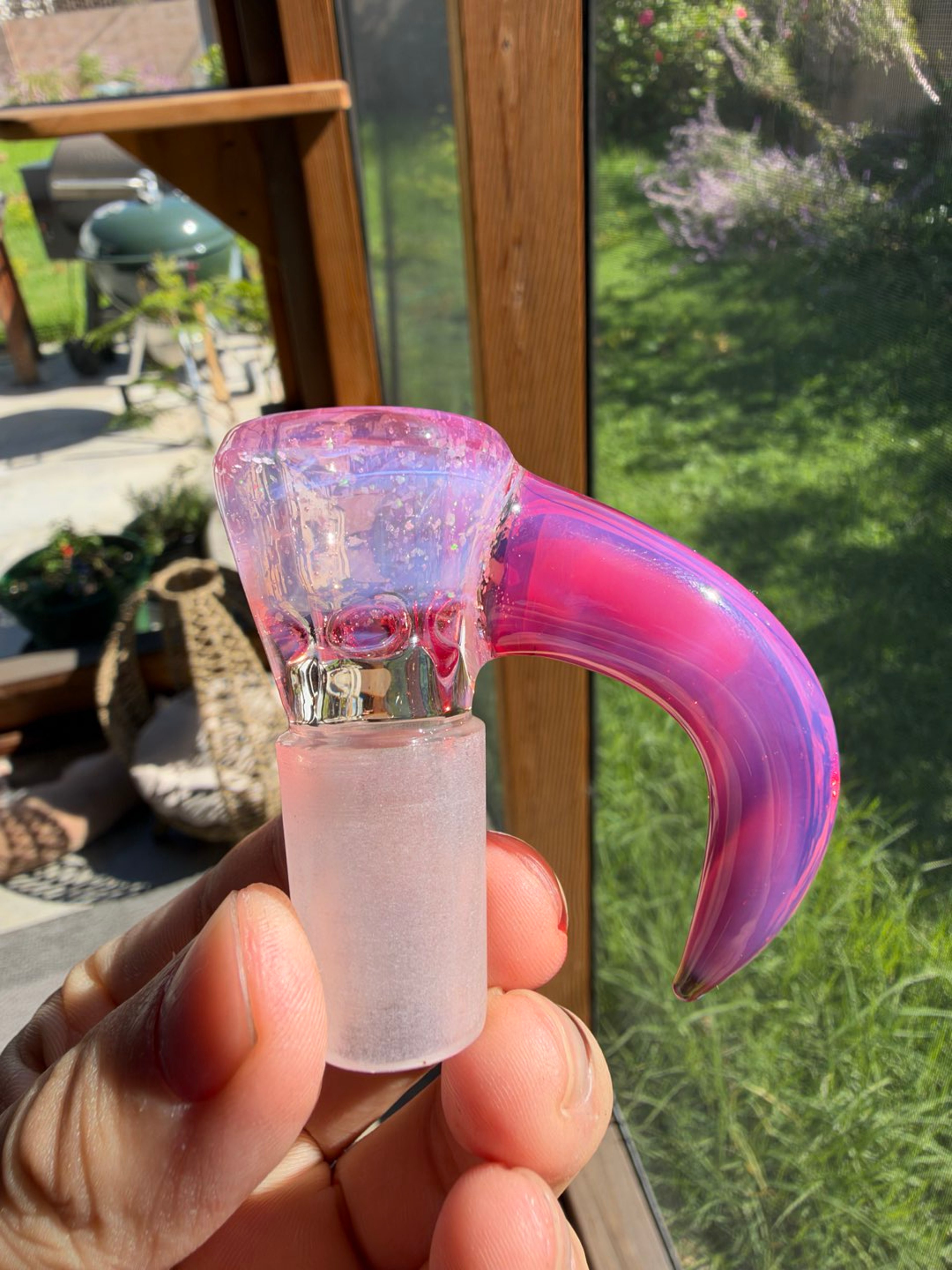 SleepyZ Crushed Opal Opal Peach and Karmaline Horn Slide image 0