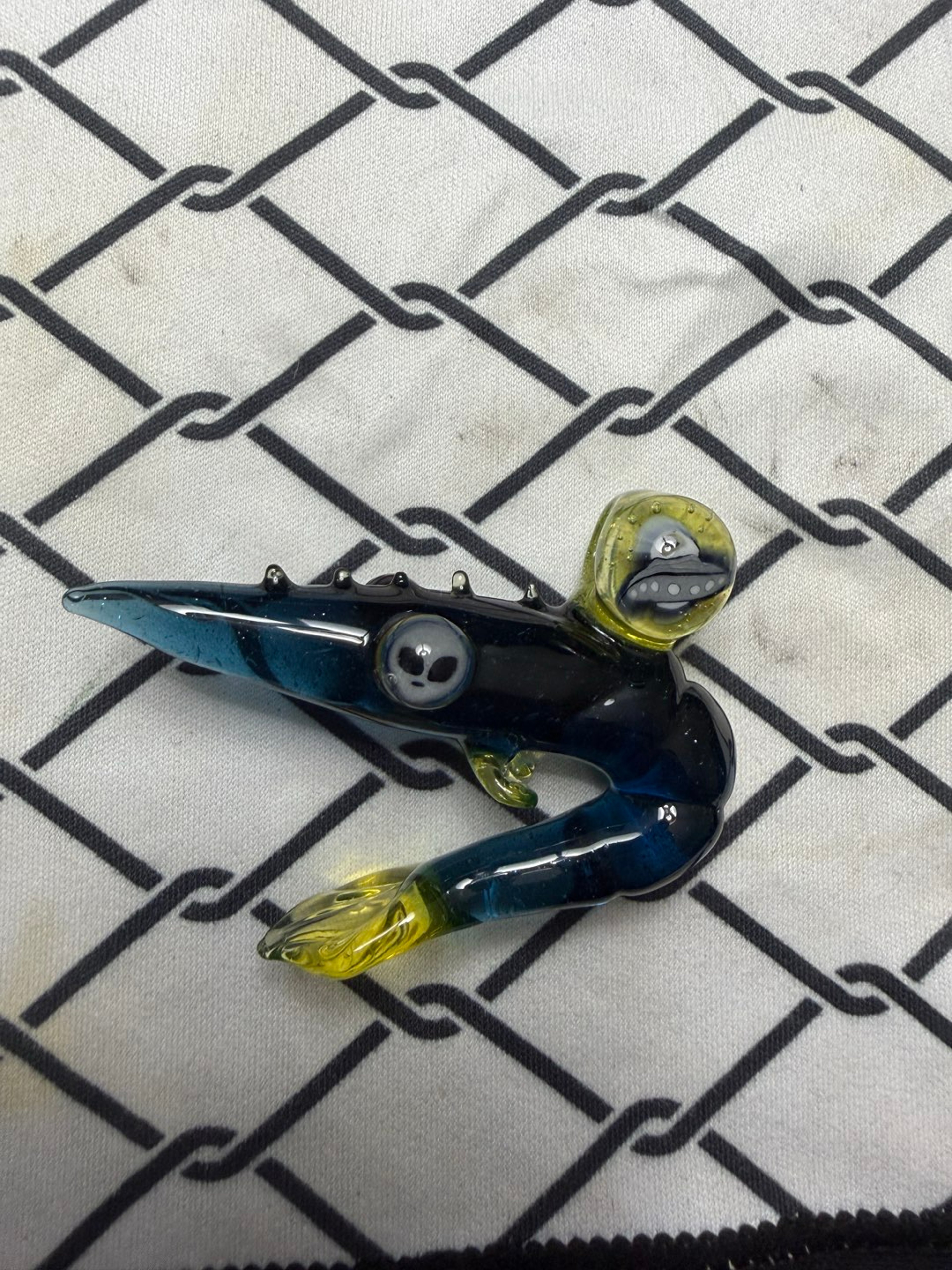 Preview pic of Map Glass Shrimp UV Pendant