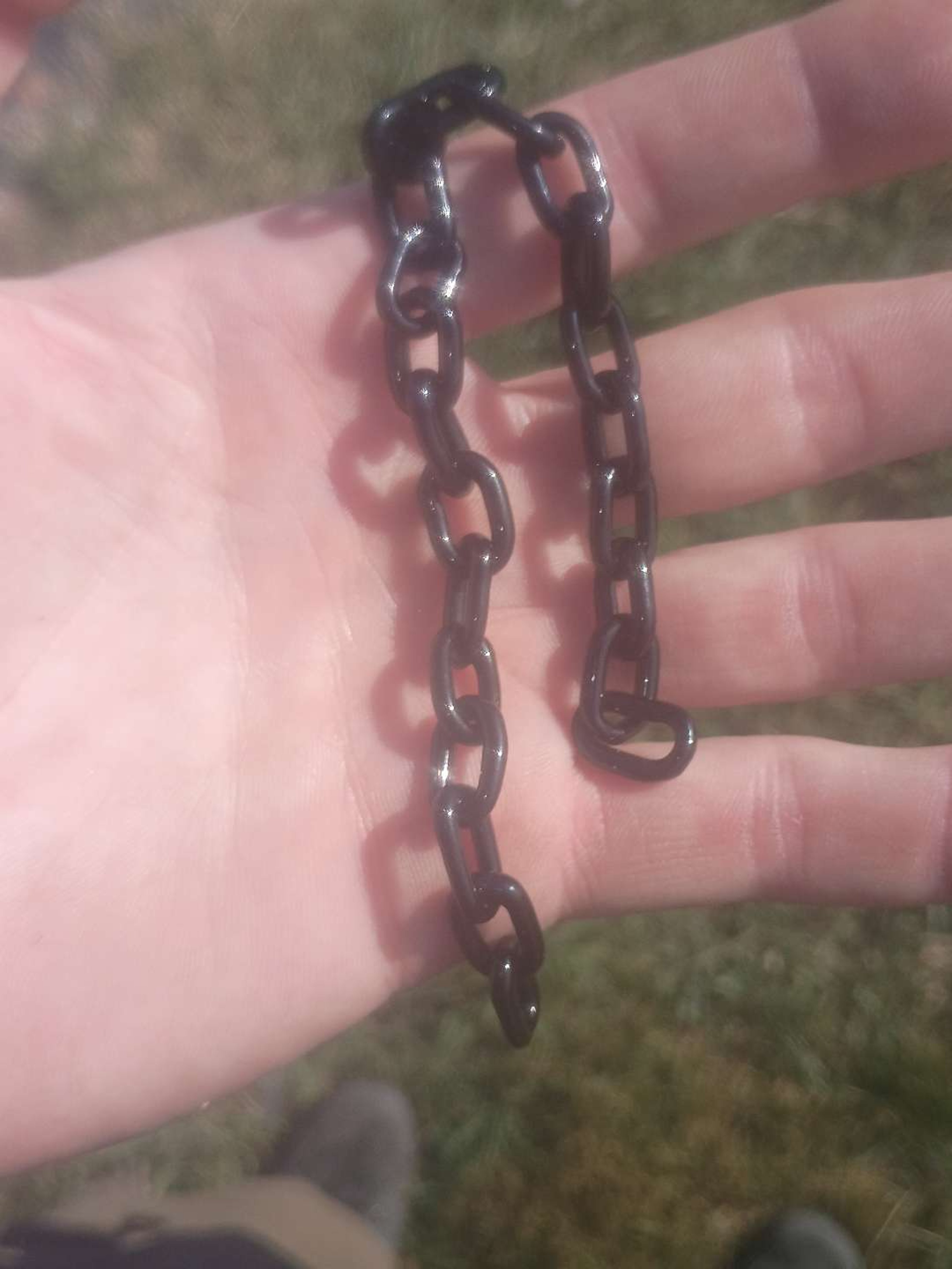 Jet black micro link bracelet image 0