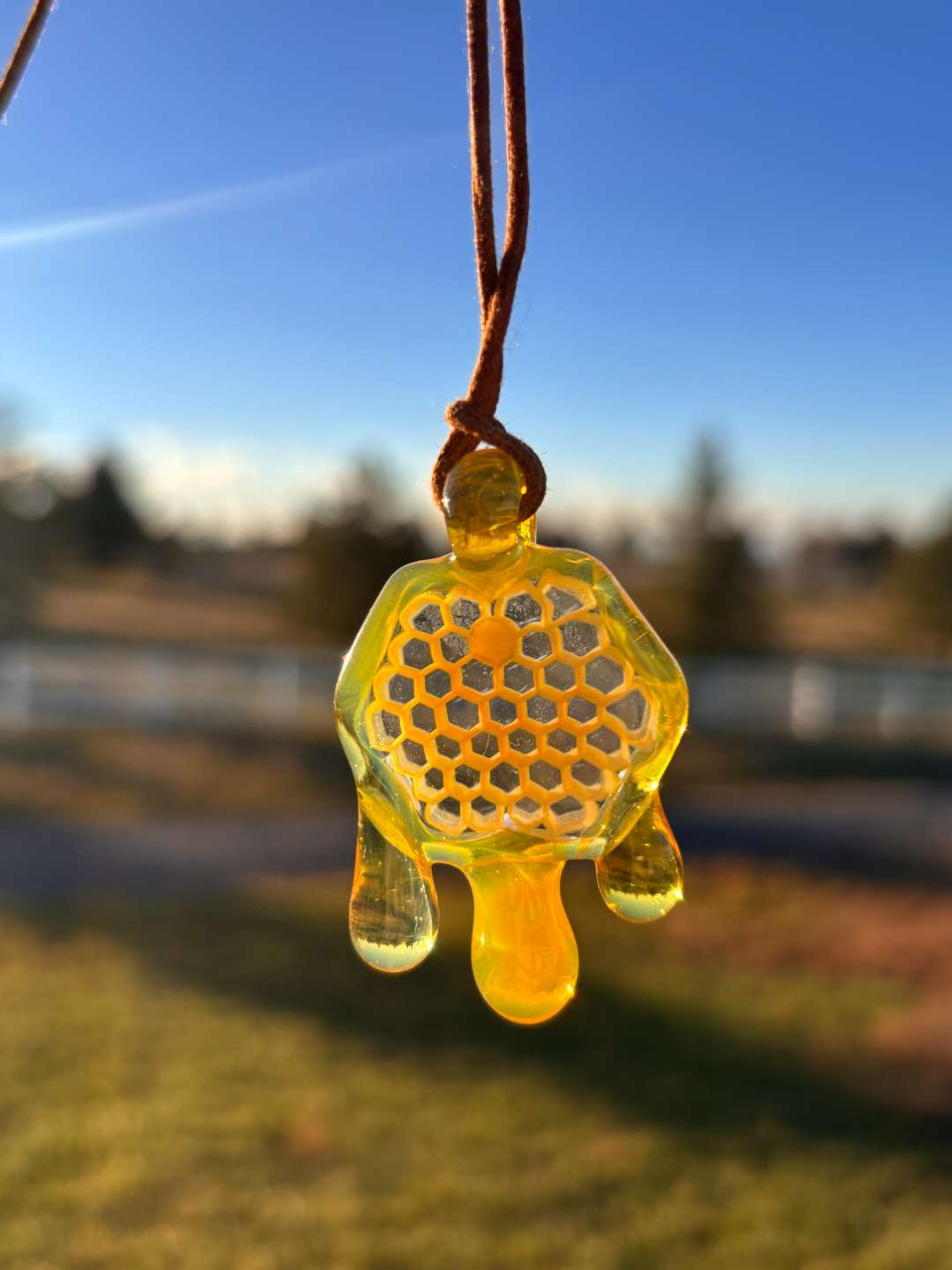 Preview pic of Joe P Honeycomb Pendant Yellow