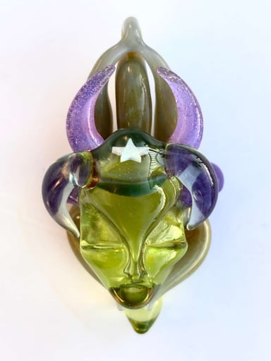 Preview pic of LaceFace Goddess Pendant with Opal