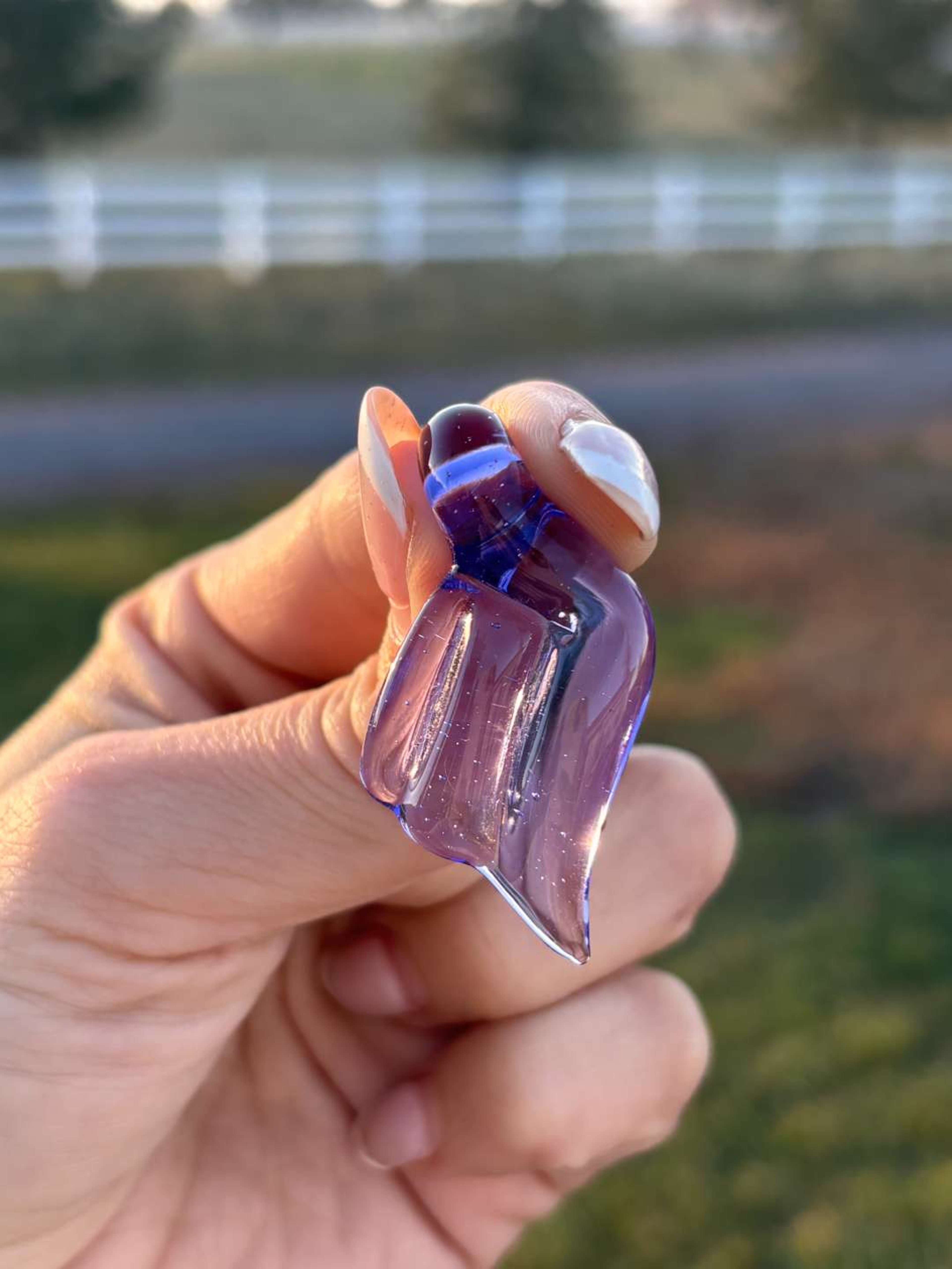 Preview pic of CALMBO Wing Glass Pendant Purple
