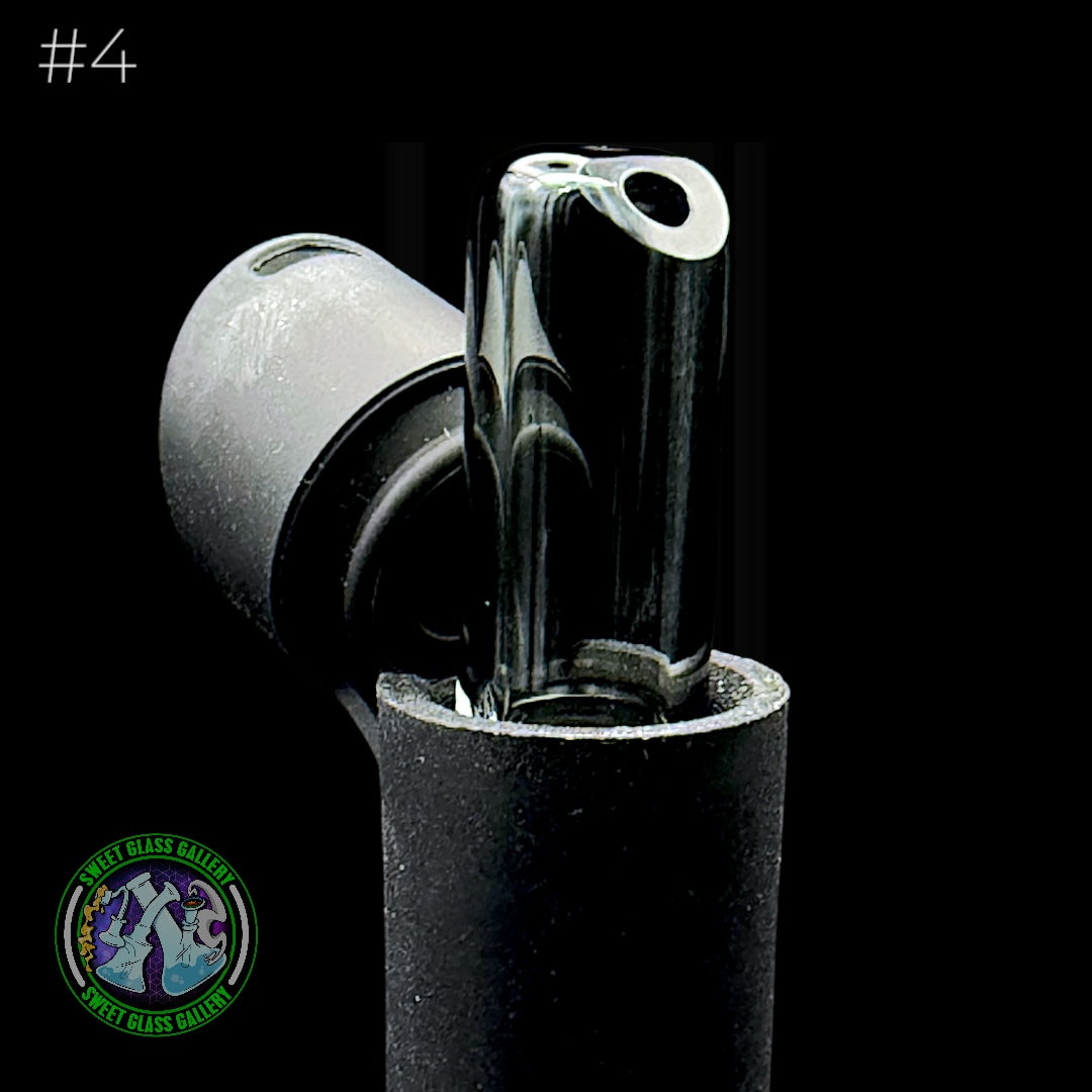 Kovacs Glass - Puffco Pivot Attachment #4 - Transparent Black image 0