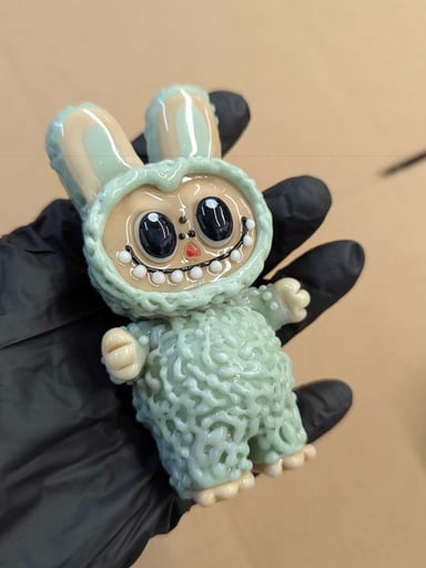 Preview pic of Empire Glassworks Labubu-inspired Hand Pipe | Mint Green