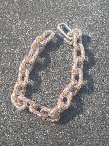 Preview pic of Rainbow/electrum mini link bracelet