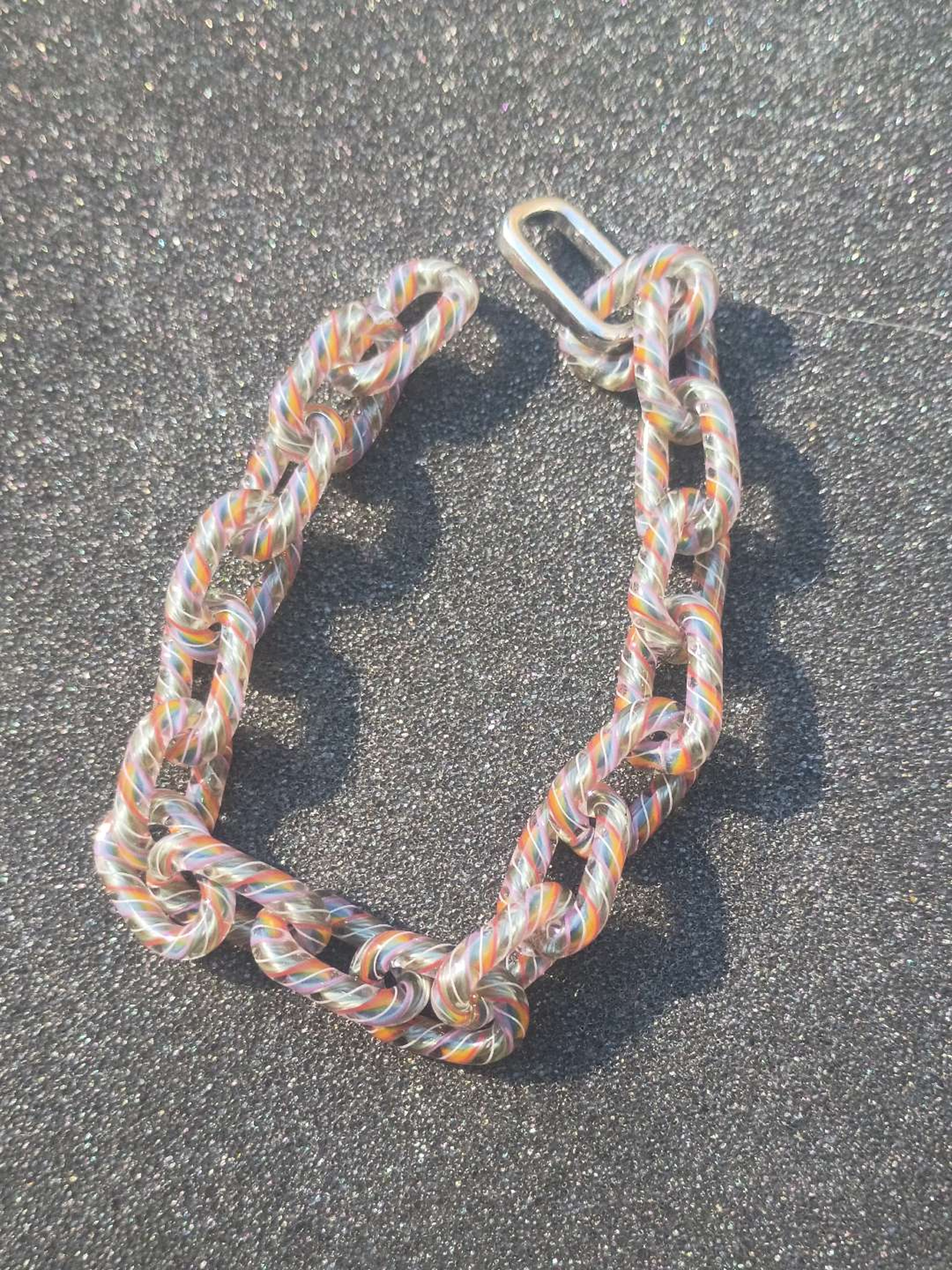 Rainbow/electrum mini link bracelet image 0