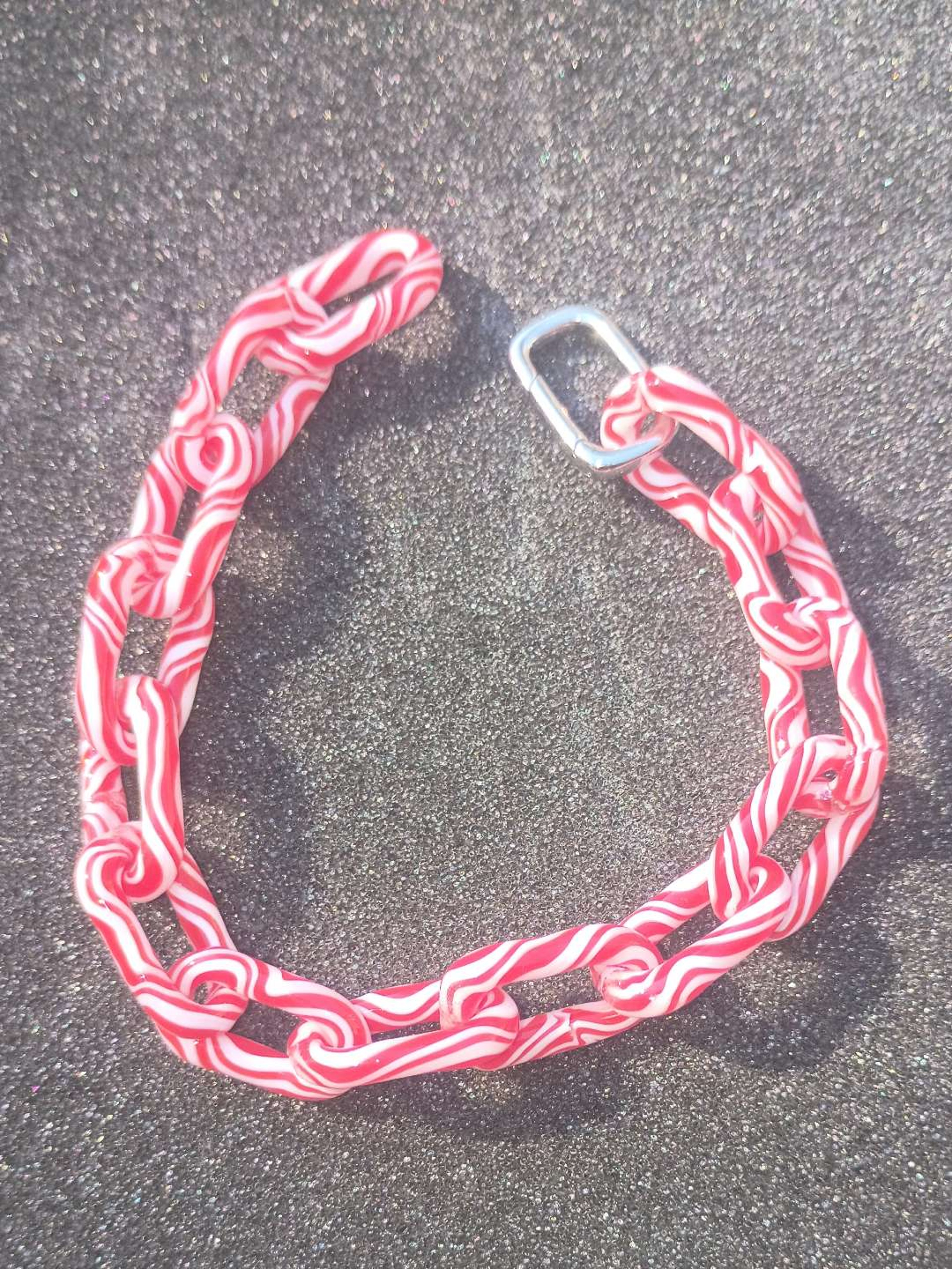 Preview pic of Red/White Wigwag Bracelet