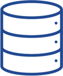 An icon illustrating a database