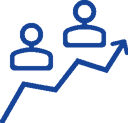 An illustration of a graph with an upward trend