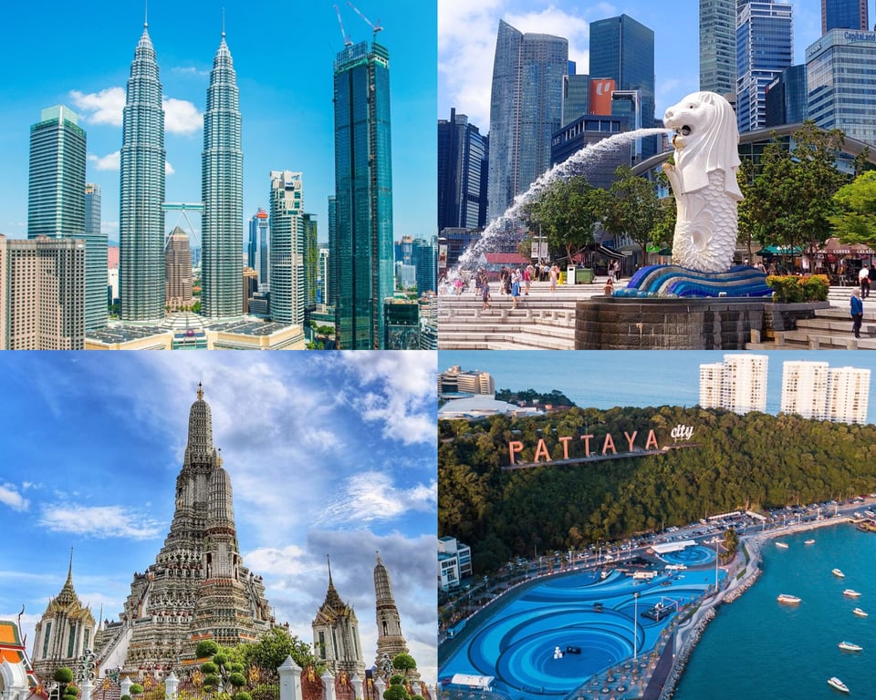 TOUR 3 MALAYSIA – SINGAPORE – THAILAND (BANGKOK+PATTAYA) 8H7M