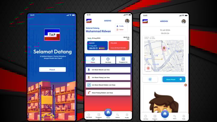 Aplikasi Absensi TAP: Sistem absensi mobile dengan integrasi GPS.