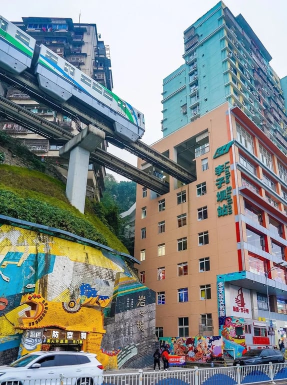 Liziba Light Rail Chongqing China