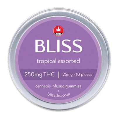 Bliss Tropical Assorted Gummies 250mg