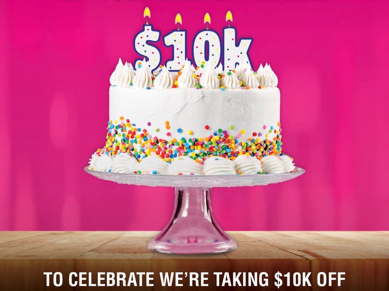 1st B'day Sale- 10k off all homes!*