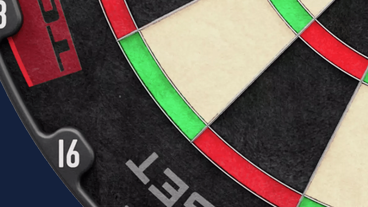 The double 16 segment, the most common finishing double in professional darts