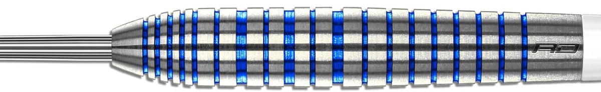 Red Dragon Luke Humphries TX3 single dart showing the torpedo barrel profile and multi-zone grip pattern