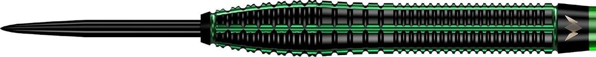 Mission Venom barrel horizontal showing the black point, smooth bull nose front and black and green radial grooves