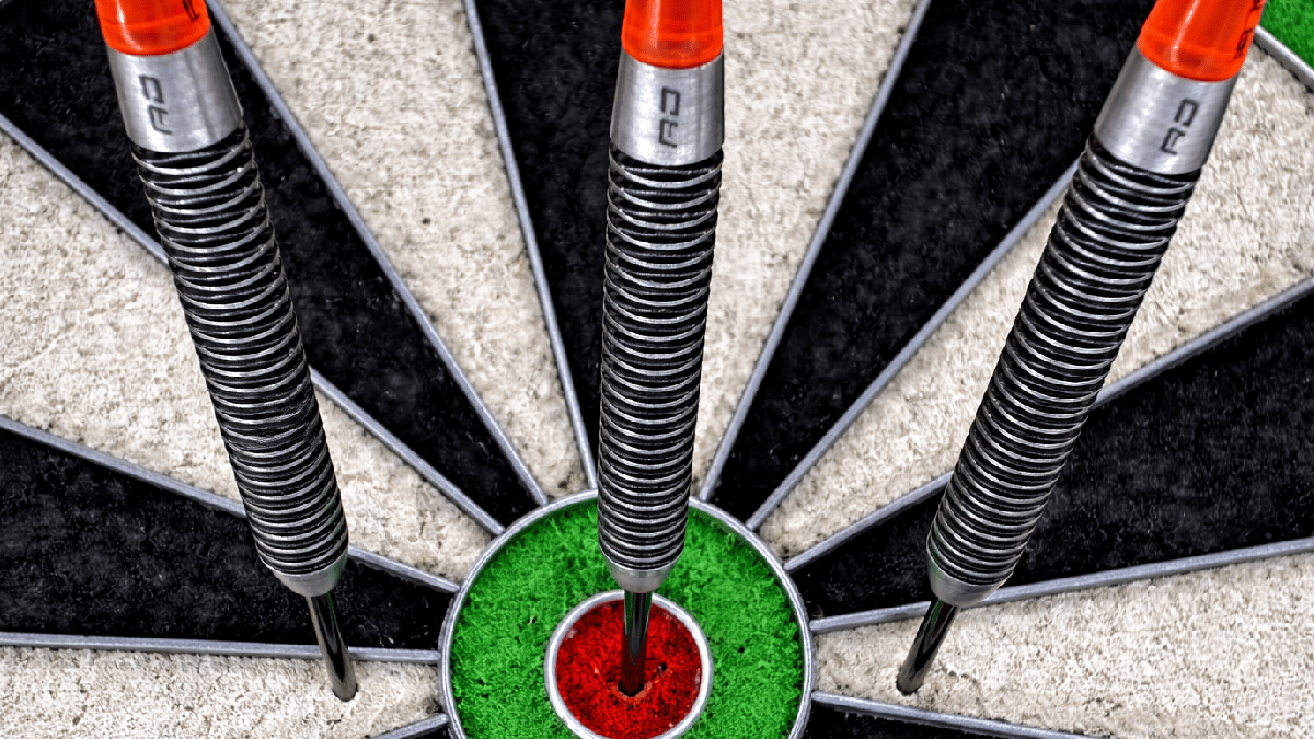 Red Dragon Pegasus tungsten darts close-up