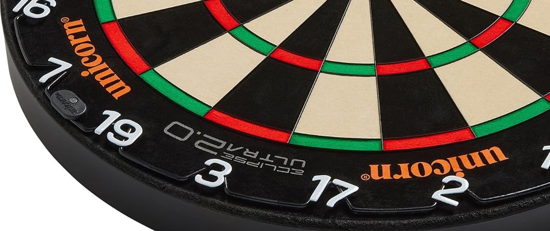Close-up of the Unicorn Eclipse Ultra 2.0 number ring showing the horizontal white numbers, black Venom spider, and a UniLock fitting on the board edge