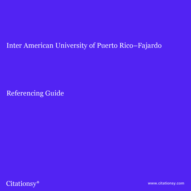 Inter American University of Puerto Rico-Fajardo campus