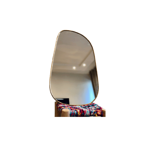 Lots 4 miroirs irrégulier laiton