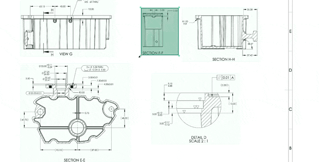 Resizable views with side handles