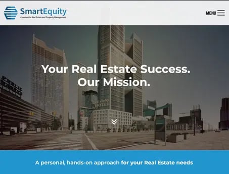 A screenshot of the website created for SmartEquity, a full service brokerage in St. Louis, Missouri.