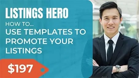 An Asian business man smiling with his arms crossed while wearing a suit, with the title Listing Hero.