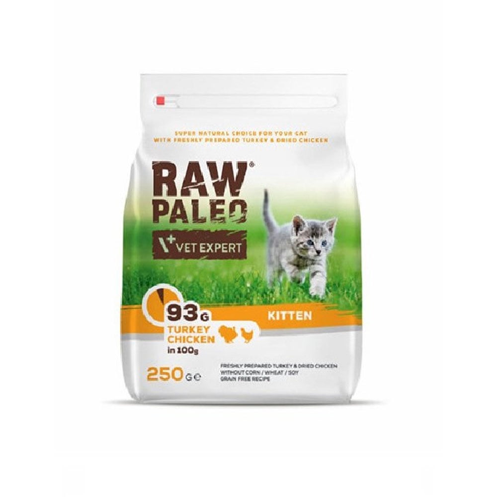 Raw Paleo Kitten sausas maistas kačiukams su kalakut./vištiena, 250 g -  1