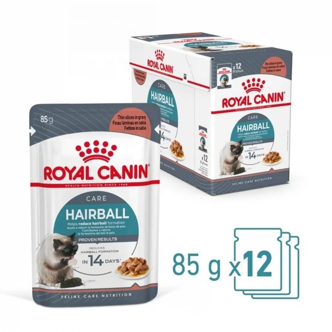 Royal Canin Cat Hairball Care Gravy konservai 12x85 g - 