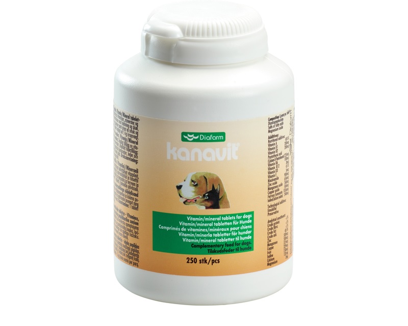 Diafarm kanavit  vitaminų ir mineralų kompleksas šunims 250 tabl.