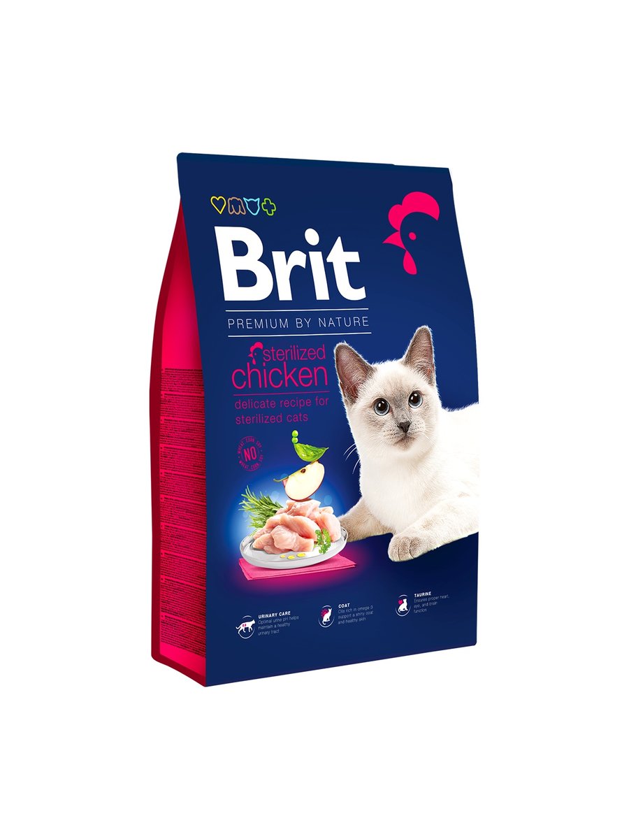 BRIT Premium Sterilized sausā barība kaķiem, vista, 1.5kg - Produkta attēls