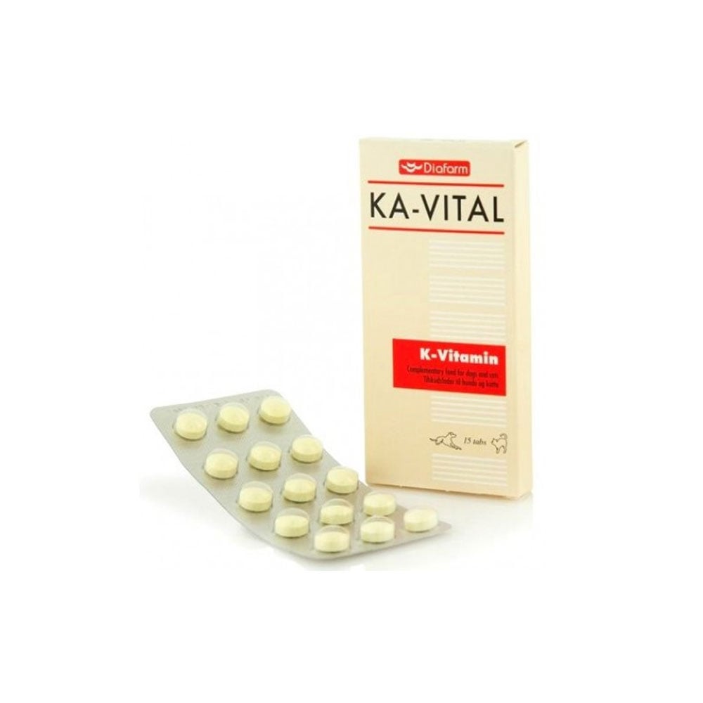 Diafarm Ka-Vital vitminas K šunims ir katėms, 15 tablečių -  1