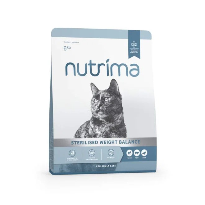 Nutrima Sterilised Weight Balance kassi kuivtoit, 6 kg - Tootepilt