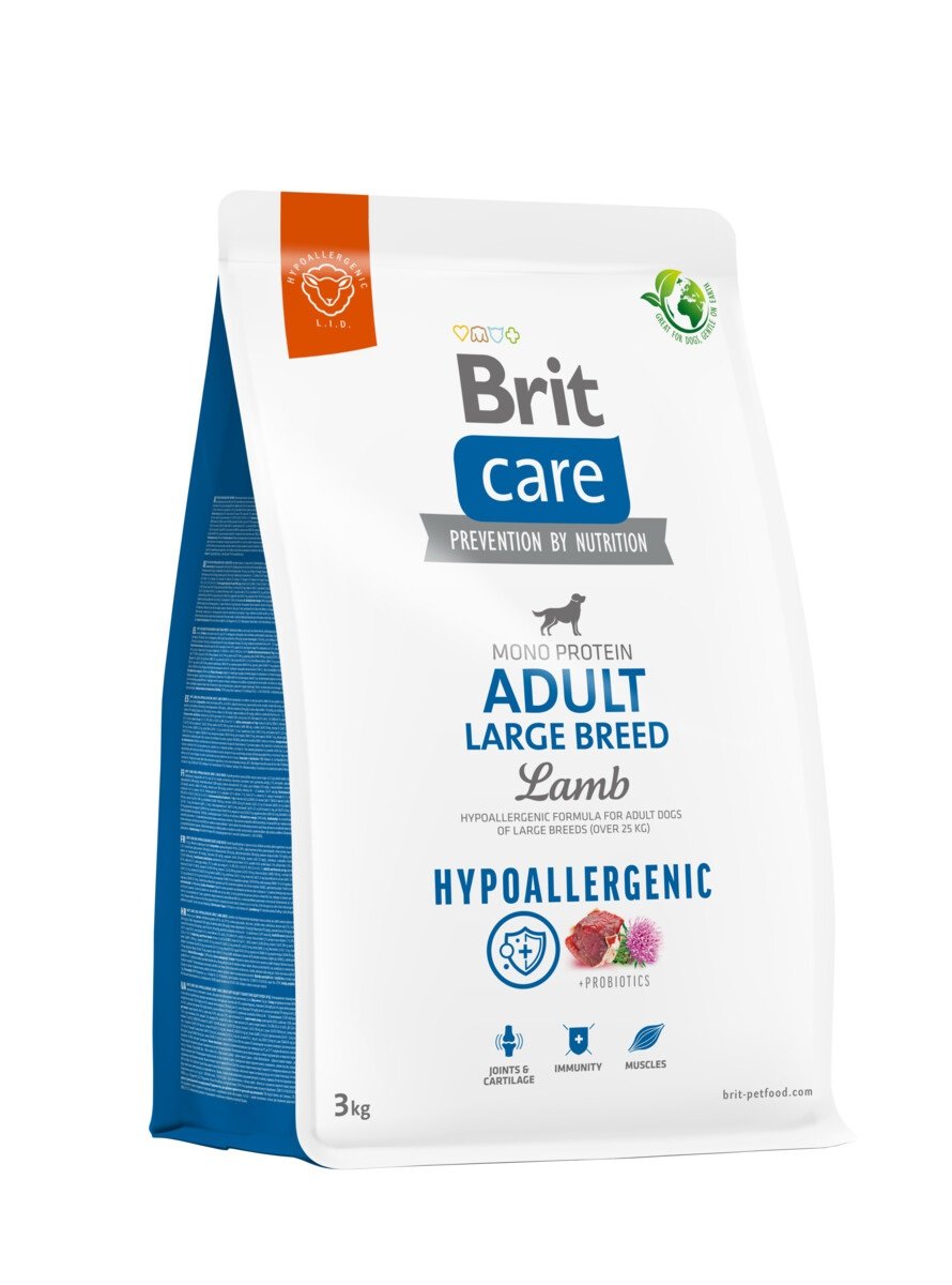 Brit Care koera kuivtoit suurt tõugu koerale, lammas/riis, 3 kg - Tootepilt 1